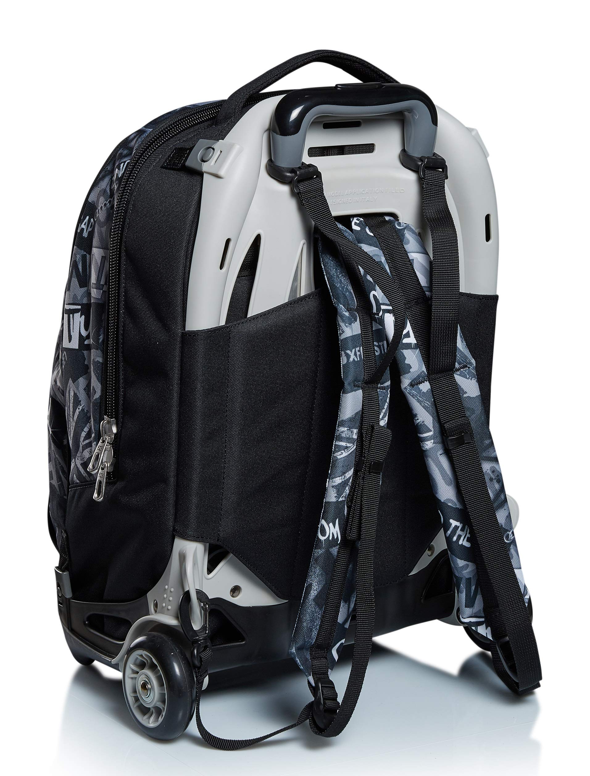 Seven Trolley New Tech, 3 in 1, Zaino Sganciabile, Per bambini e ragazzi, Scuola & Viaggio, Tempo libero