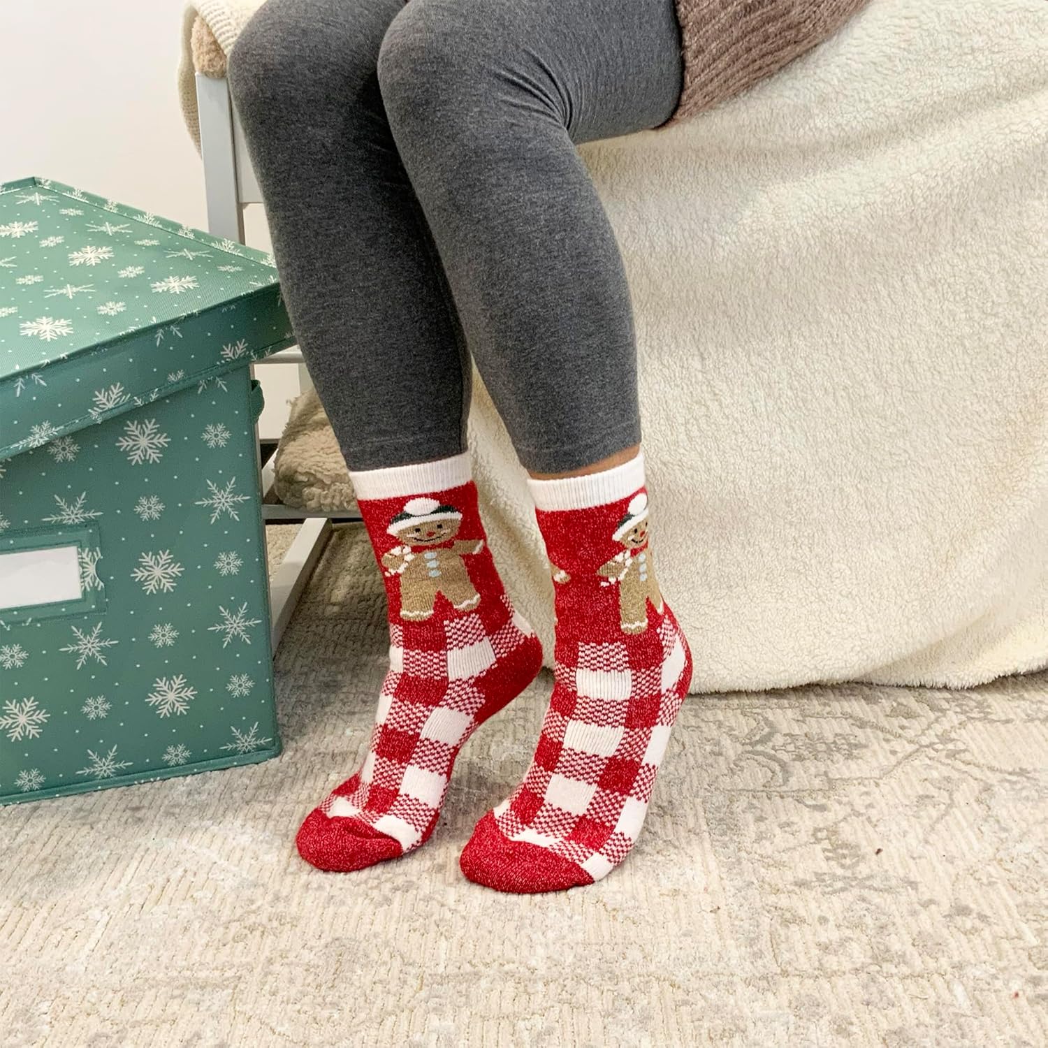 Cuddl Duds Women Warm Winter Cold Weather Ski Snowboard Super Soft Multi Pair Pack Lounge Socks - Image 2