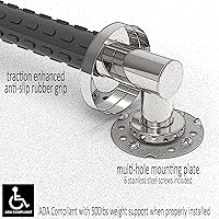 Vista 7 de Barra de seguridad para baño, ducha e inodoro para personas mayores y discapacitados, mango de asistencia de equilibrio de ayuda de movilidad