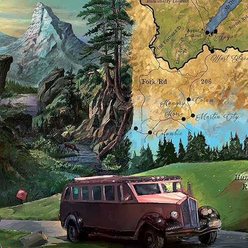 Miniatura 3 de Senderismo Parque Nacional Glaciar Montana - Manta de mapa antiguo, manta de forro polar Sherpa vintage para cama, sofá, silla, sofá, regalo y