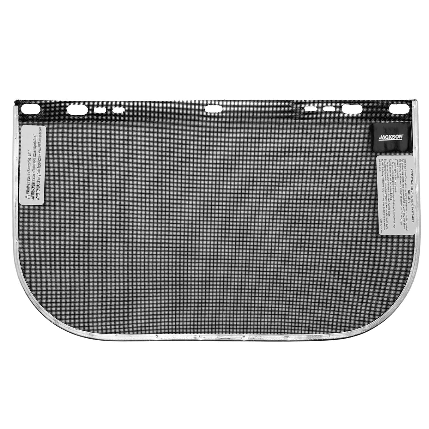 Jackson Safety Wire Face shield Window for Jackson Safety Headgear, 9" x 15.5" x 0.016", Aluminum Bound Mesh (Case of 12), 29081
