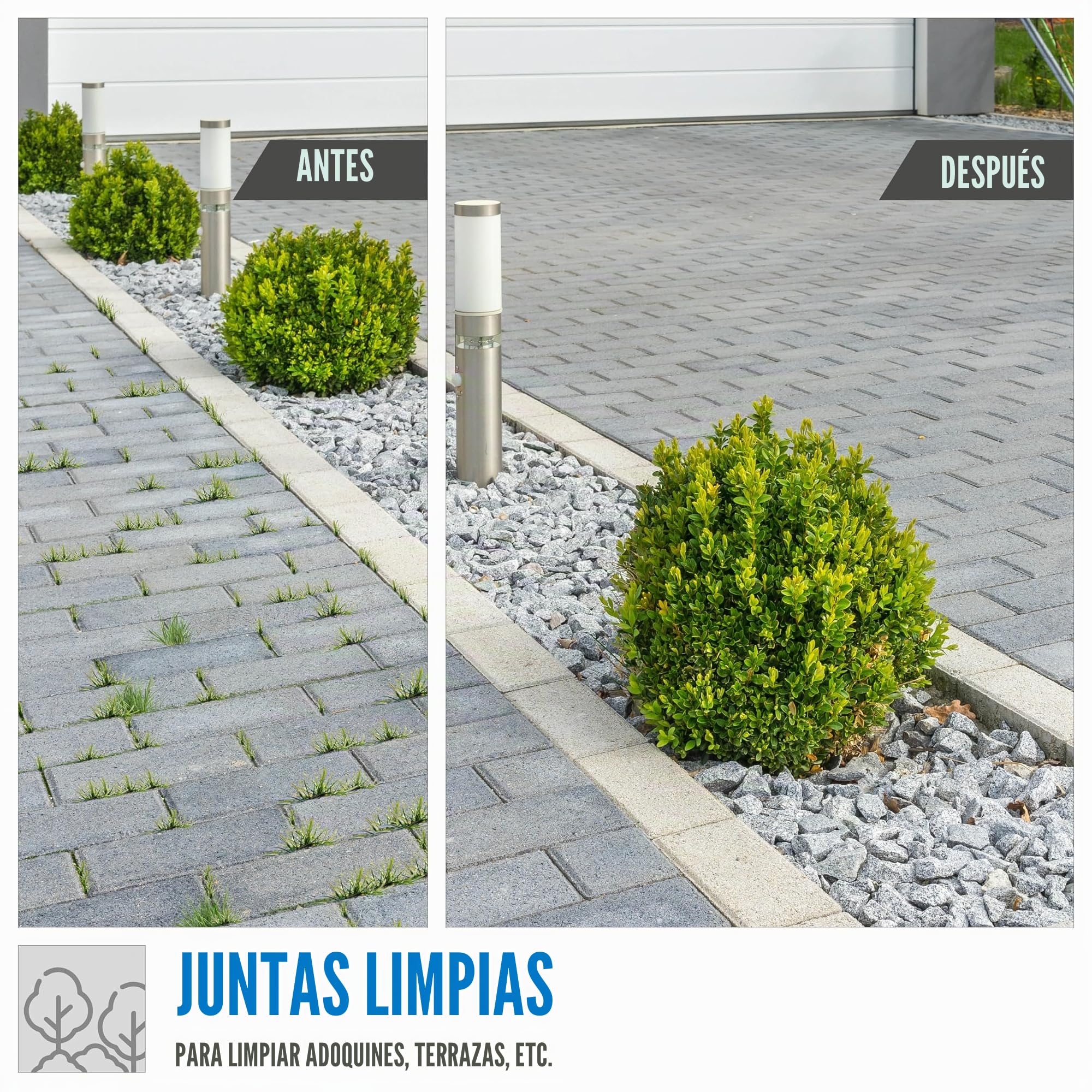 Güde Limpiador de juntas GFR 401 (230 V, 400 W, 1800 rpm de velocidad del motor, altura del mango de 89-114 cm, mango suave, protección contra salpicaduras, rueda guía, 1 cepillo para juntas de metal