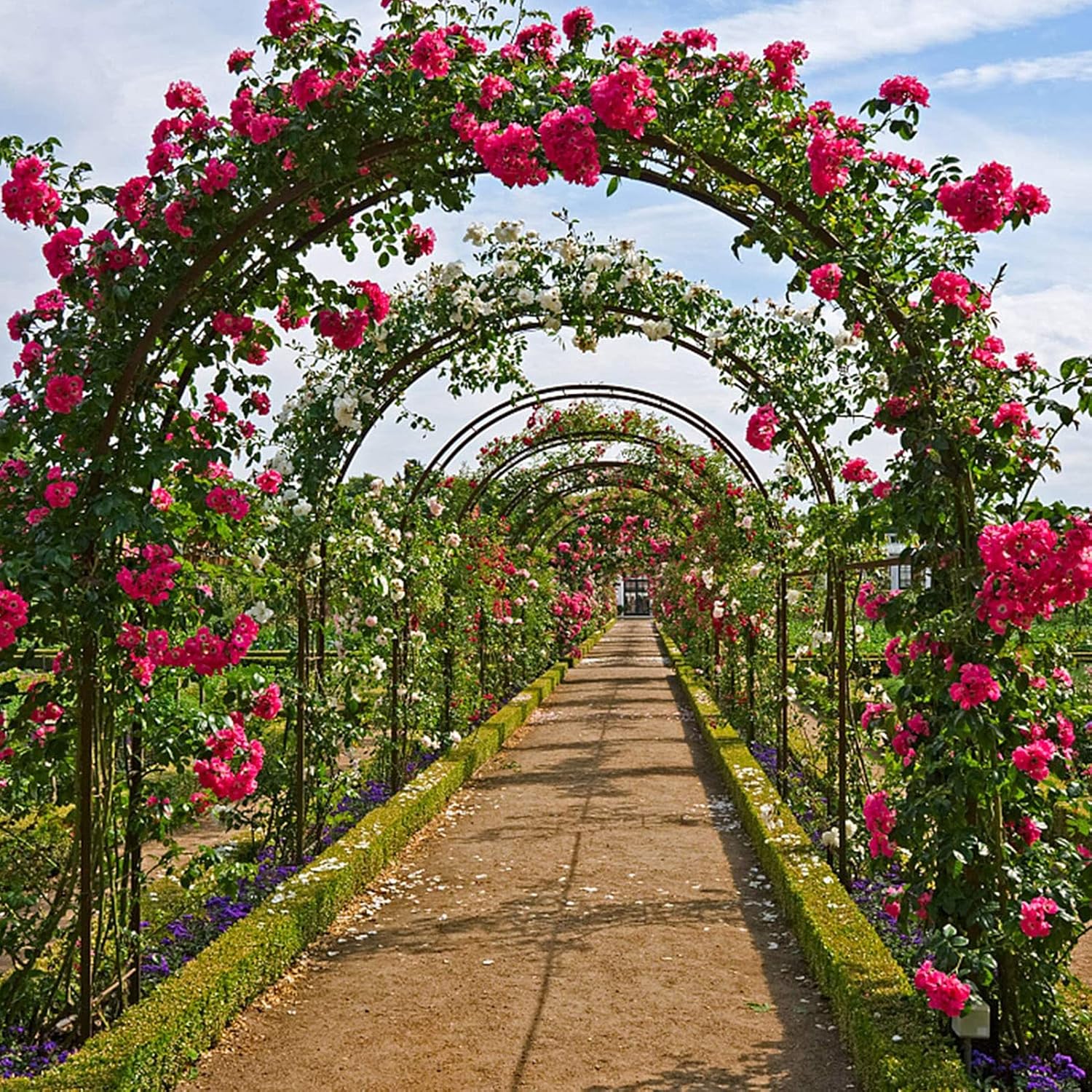 Garden Arch,Weather Resistant Rose Arch,Arbors Archway for Climbing Plants,Trellis,Archway,Pergola Trellis,Wedding Patio Garden Lawn Backyard,140X40X240cm