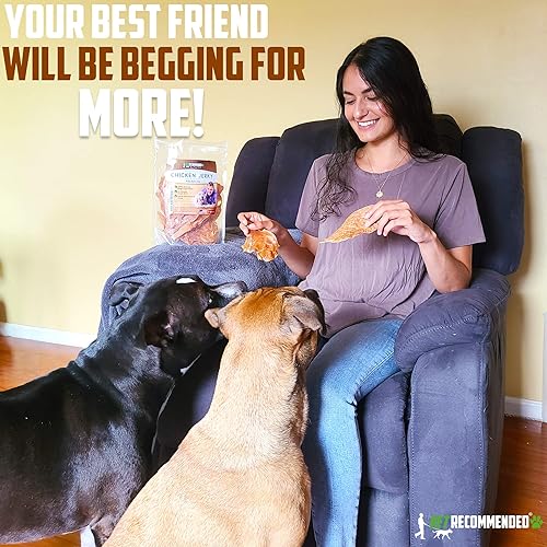 Miniatura 4 de Vet Recommended Cecina de pollo prémium para perros, bolsa gigante de 8 onzas, golosinas naturales para perros, un solo ingrediente, sin rellenos ni