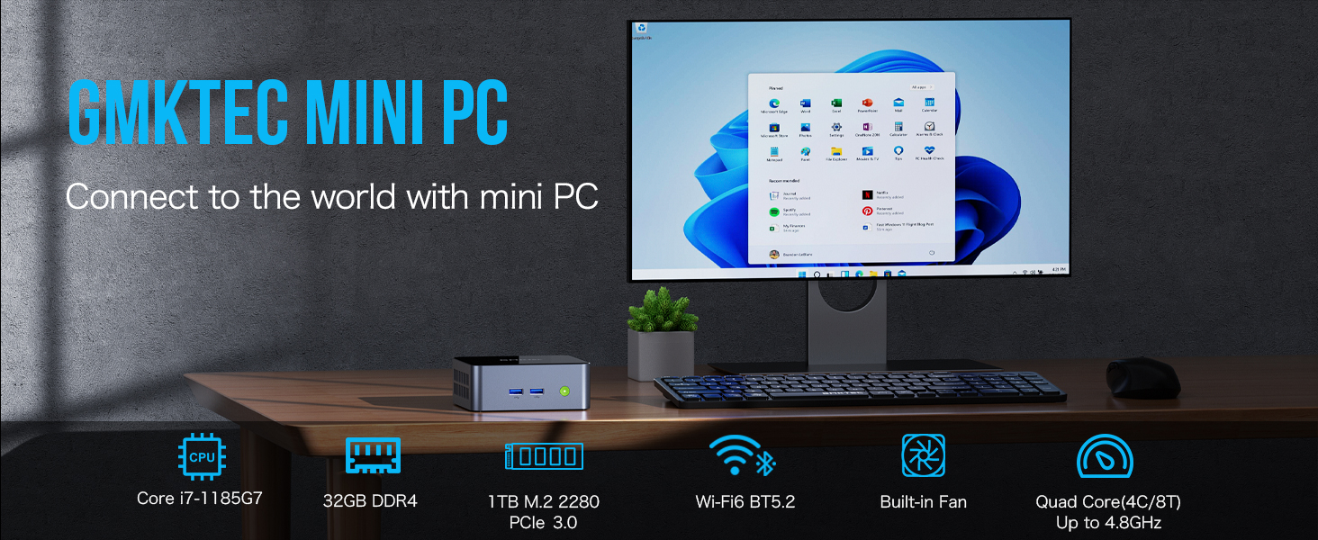 Amazon.com: GMKtec Mini PC Intel Core i7-1185G7 (up to 4.8