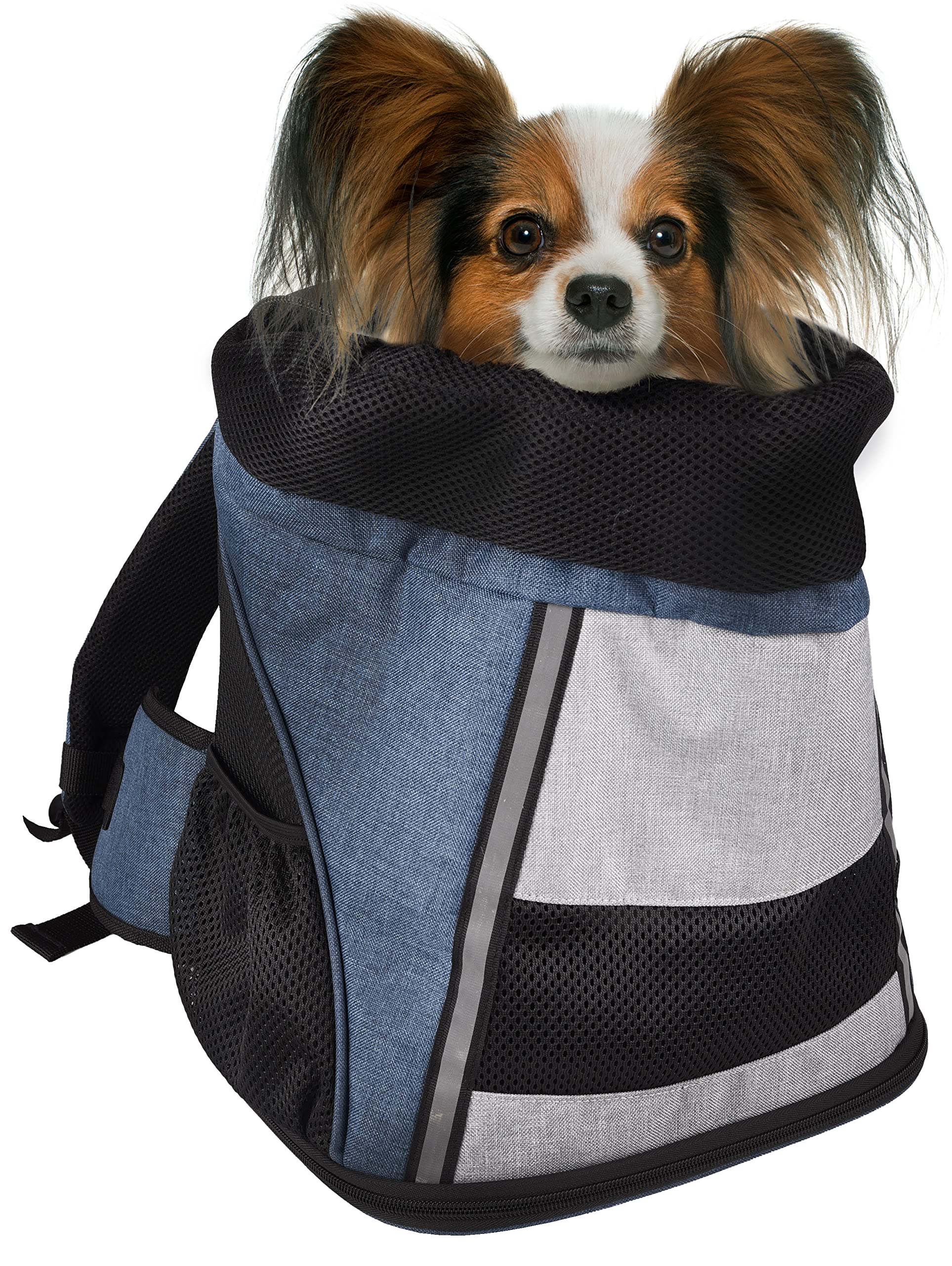 Trasportino per cani – gatti – Timi – Marsupio in poliestere con ventilazione, fondo rimovibile e spallacci regolabili