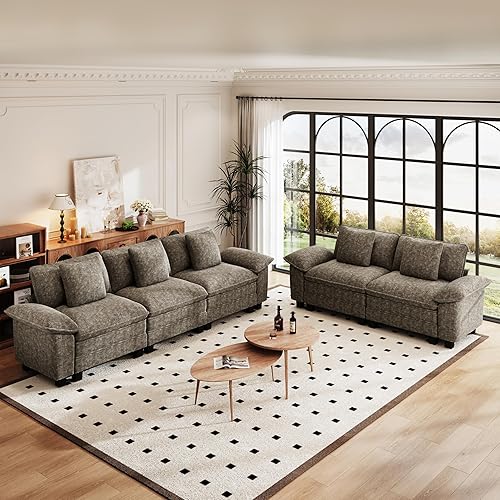 PHI VILLA Cloud Modular Couches Sets, 2 Pieces Comfy Sectional