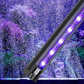 Submersible Fish Tank Light with Air Bubble Hole (19.1")
