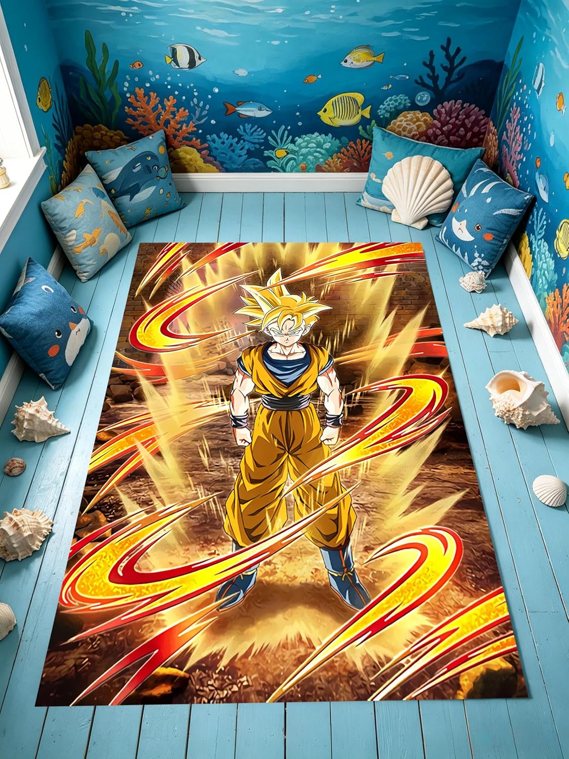 Dragon Ball Kawaii Rug Anime Carpet Cute Rugs for Bedroom Aesthetic Soft Carpet Decorative Rug for Indoor Outdoor 62 * 39in (Dragon Ball)