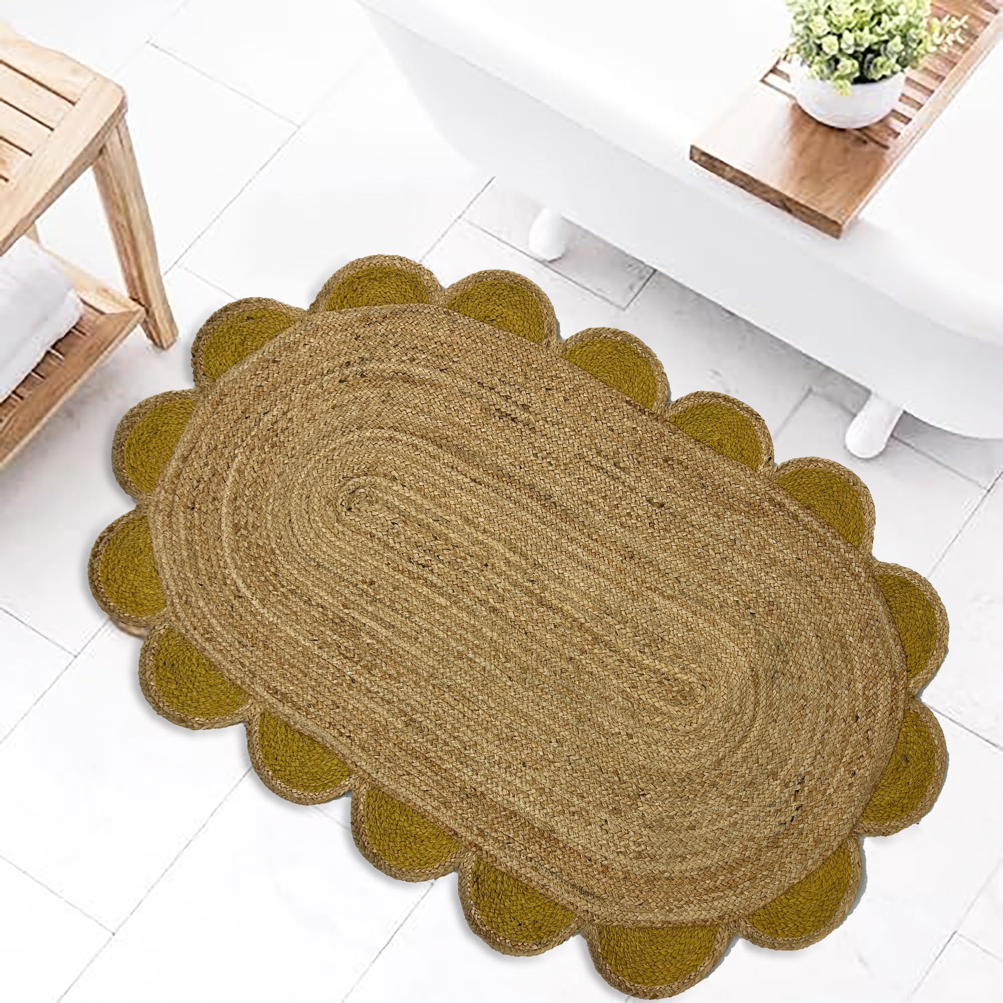 Kolekcja chodnik – 6 x 20 cm żółty chodnik jutowy dywan z juty dywan chodnik do przedpokoju chodnik dywan ogród dywan boho dekoracja chodnik sizalowy chodnik dywan dekoracja domu