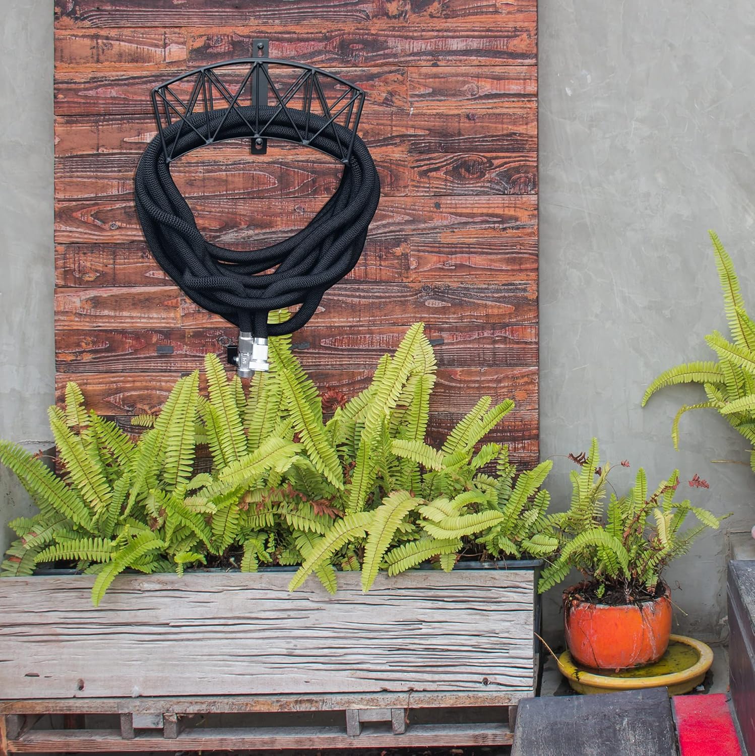 Heavy Duty Garden Hose Holder For Outside Easily Holds Up To 100 ft. Of Garden Hose - Premium Water Hose Hanger Fro Wall Mount - Easy To Install And Perfect To Keep Your Garden Tidy : Patio, Lawn & Garden