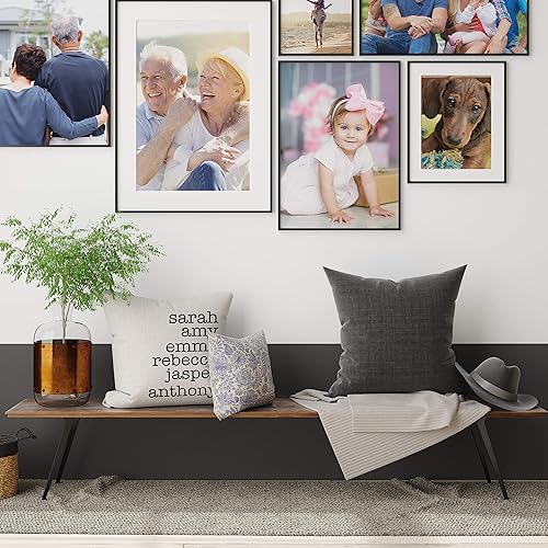 Miniatura 3 de Funda de almohada personalizada con nombre de familia de 18 x 18 pulgadas, diseño personalizado para abuela, nietos, abuela, mamá, mamá, mamá, mamá,