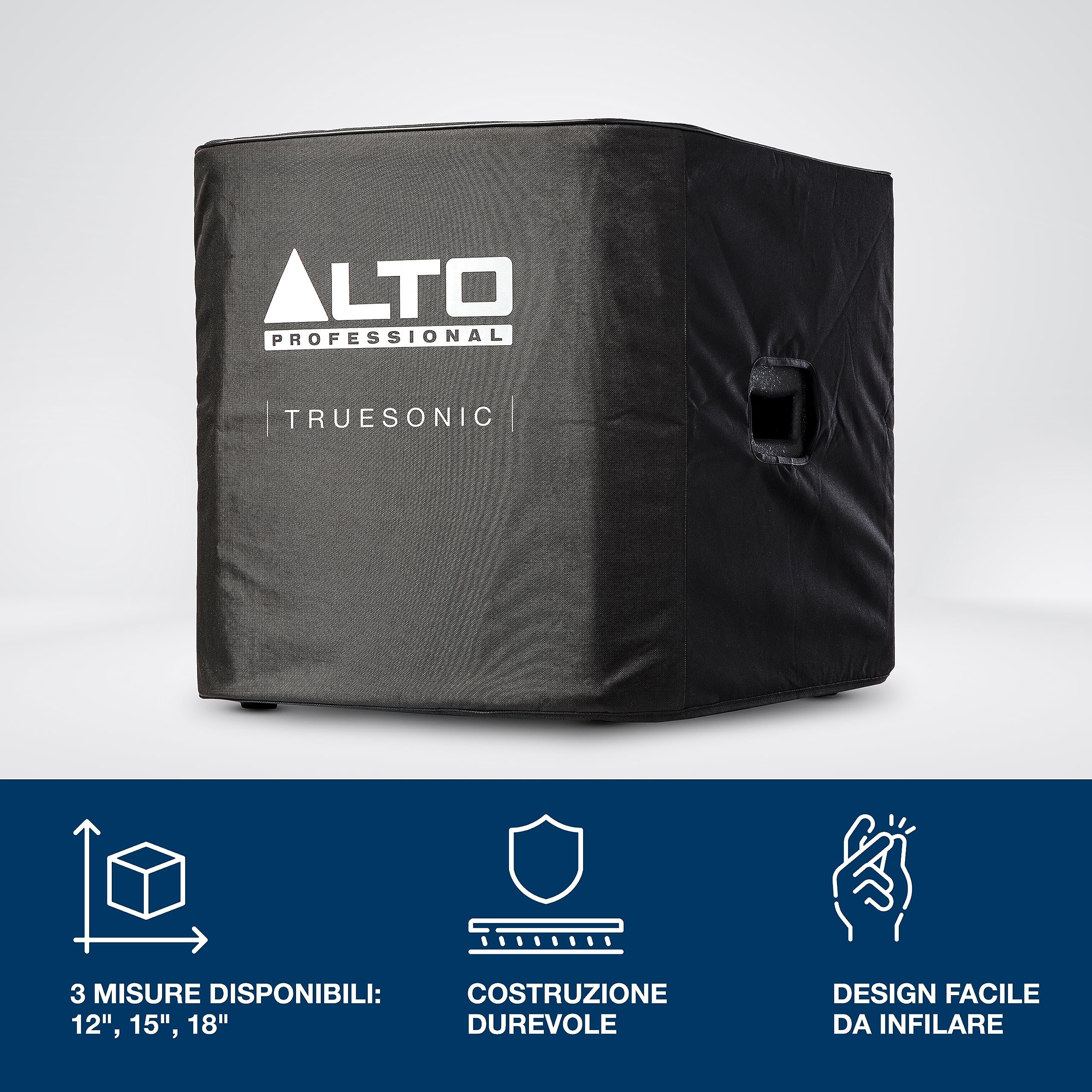 ALTO Professional TS12S + TS12S Cover - Subwoofer da 12" e 2500 W, sistema PA con 6 modalità DSP selezionabili, Easy setup, 130 dB, bobina da 3", bassi superiori