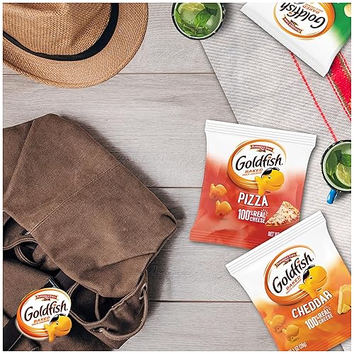 Miniatura 77 de Goldfish Dynamic Duo Colors Crackers, Cheddar y sabor Blasted Xtra Cheddar, paquete de bocadillos de 0.9 onzas, caja de 20