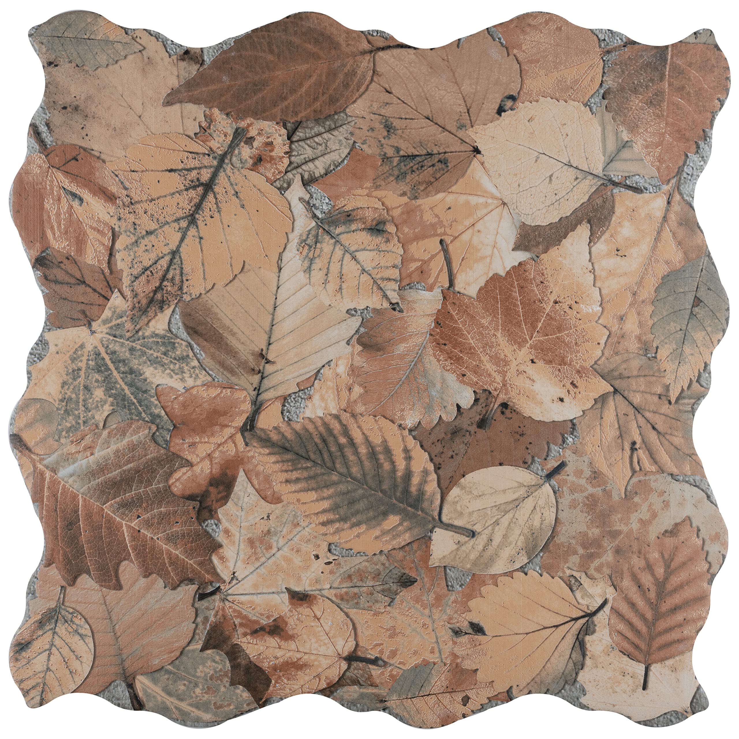 SomerTile FEM18OTO Otono Jet Ocre x 17-3/4" Piastrelle per pavimenti e pareti in porcellana, marrone, 6