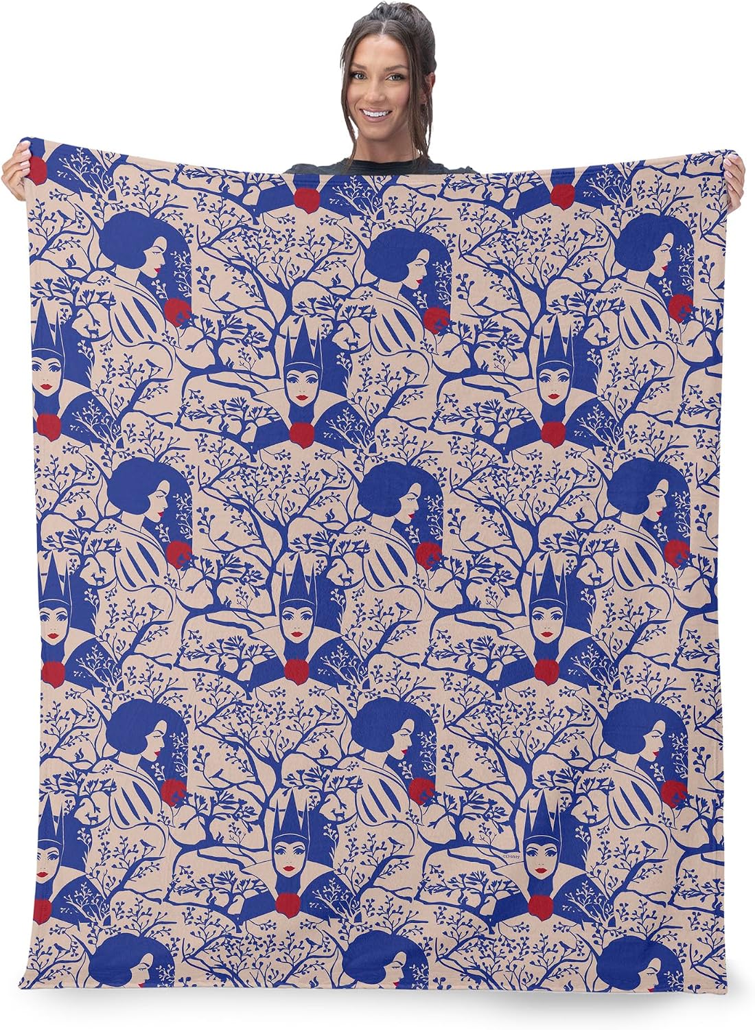 Disney Snow White Forest of Apples Silk Touch Throw Blanket, Soft for Bed, Couch, Travel, Warm Gift, 60 x 80 inches