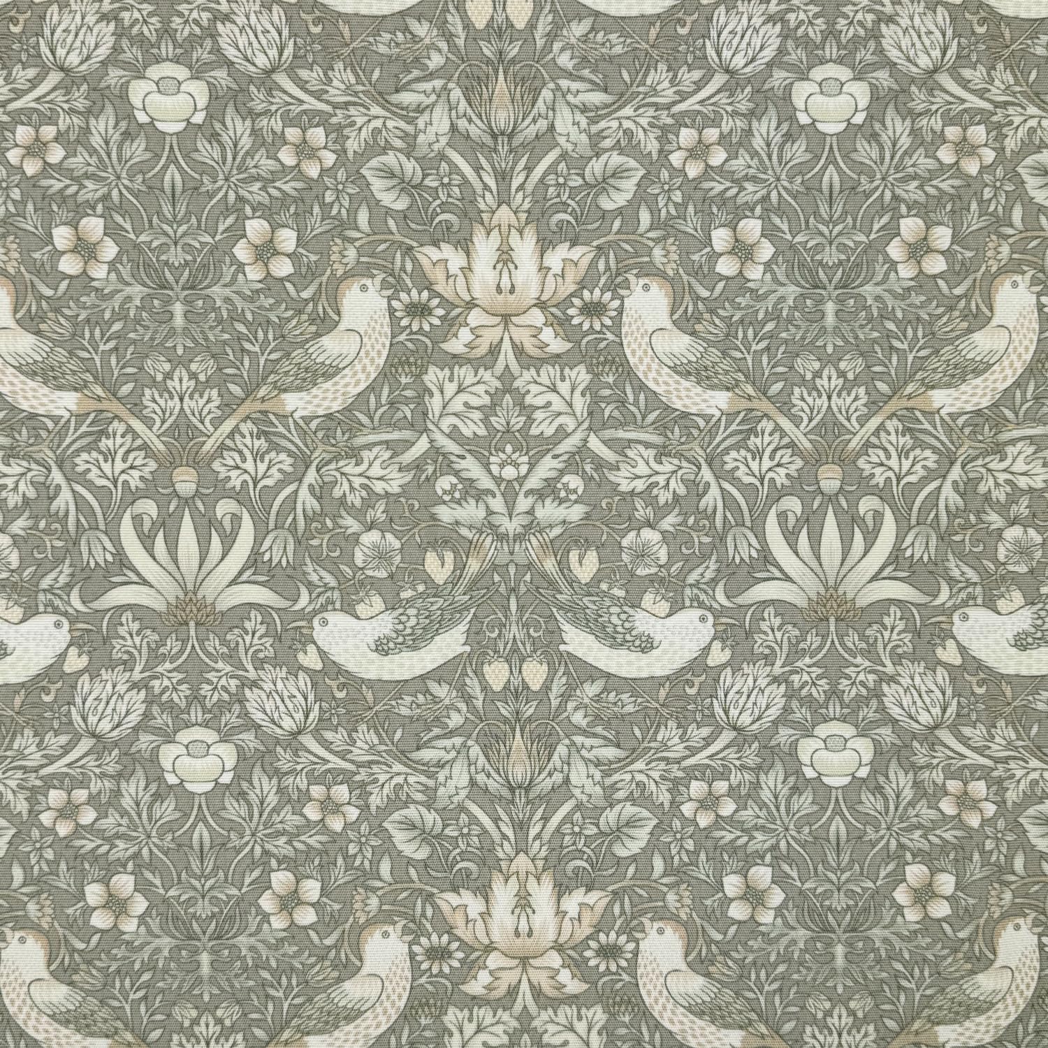 William Morris Water Repellant Outdoor Fabric Durable & UV Resistant 150cm Wide - COD032 - Strawberry Thief Natural - ONE METRE