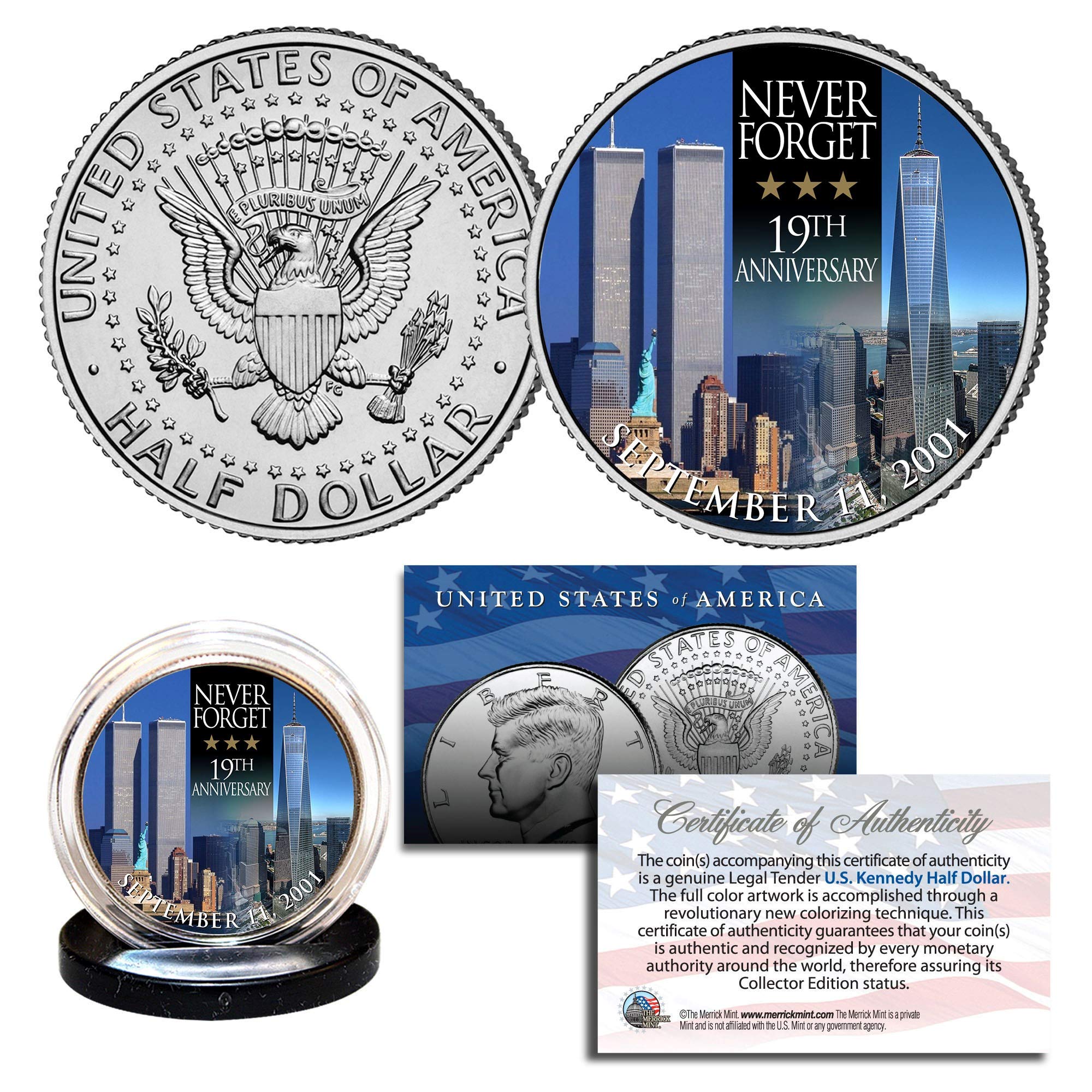 Amazon.com: World Trade Center 19th Anniversary 2020 Kennedy Half