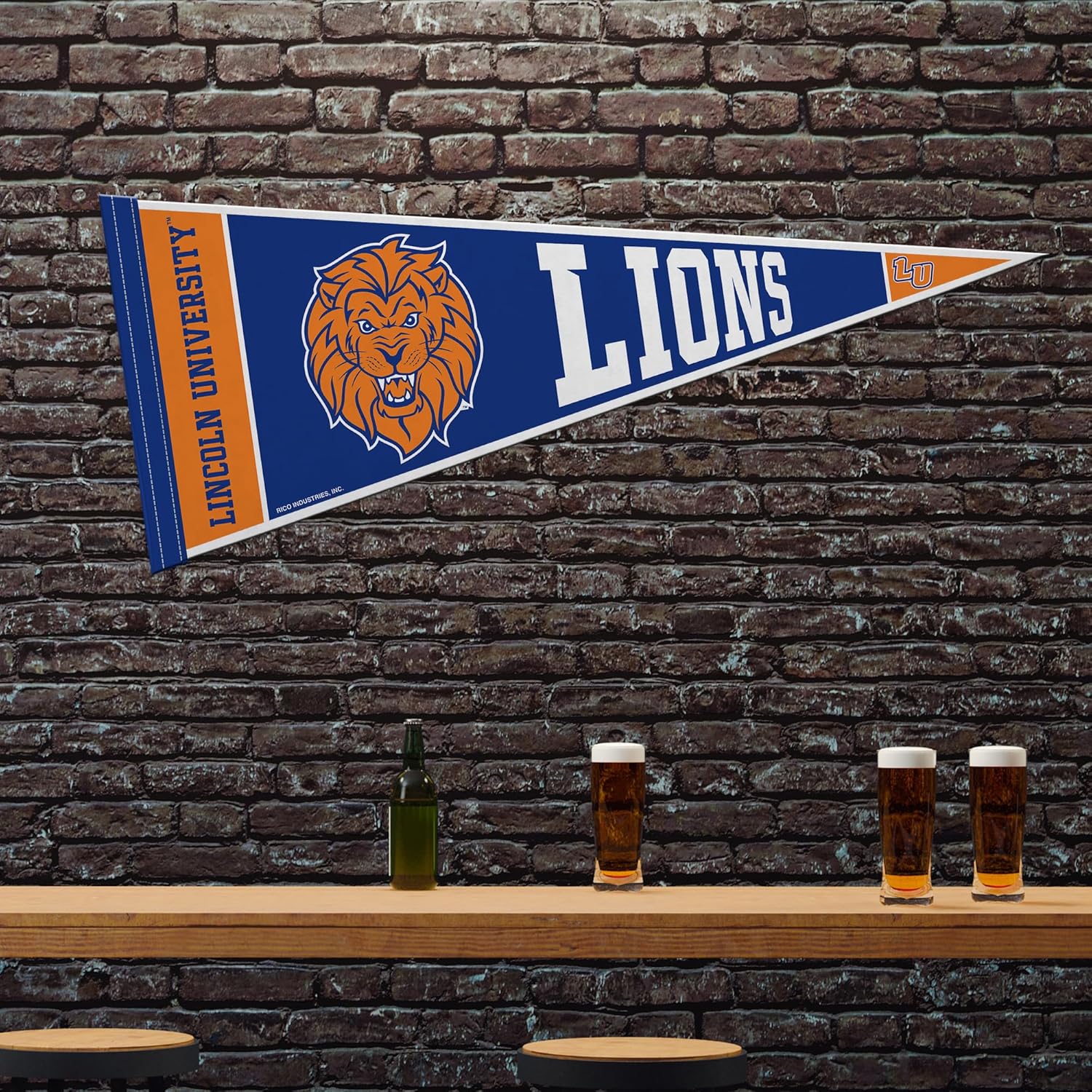Rico Industries NCAA Lincoln (PA) Lions 12" x 30" Felt Wall Décor Pennant - Great for Home/Bed Room/Man Cave Décor - Image 2