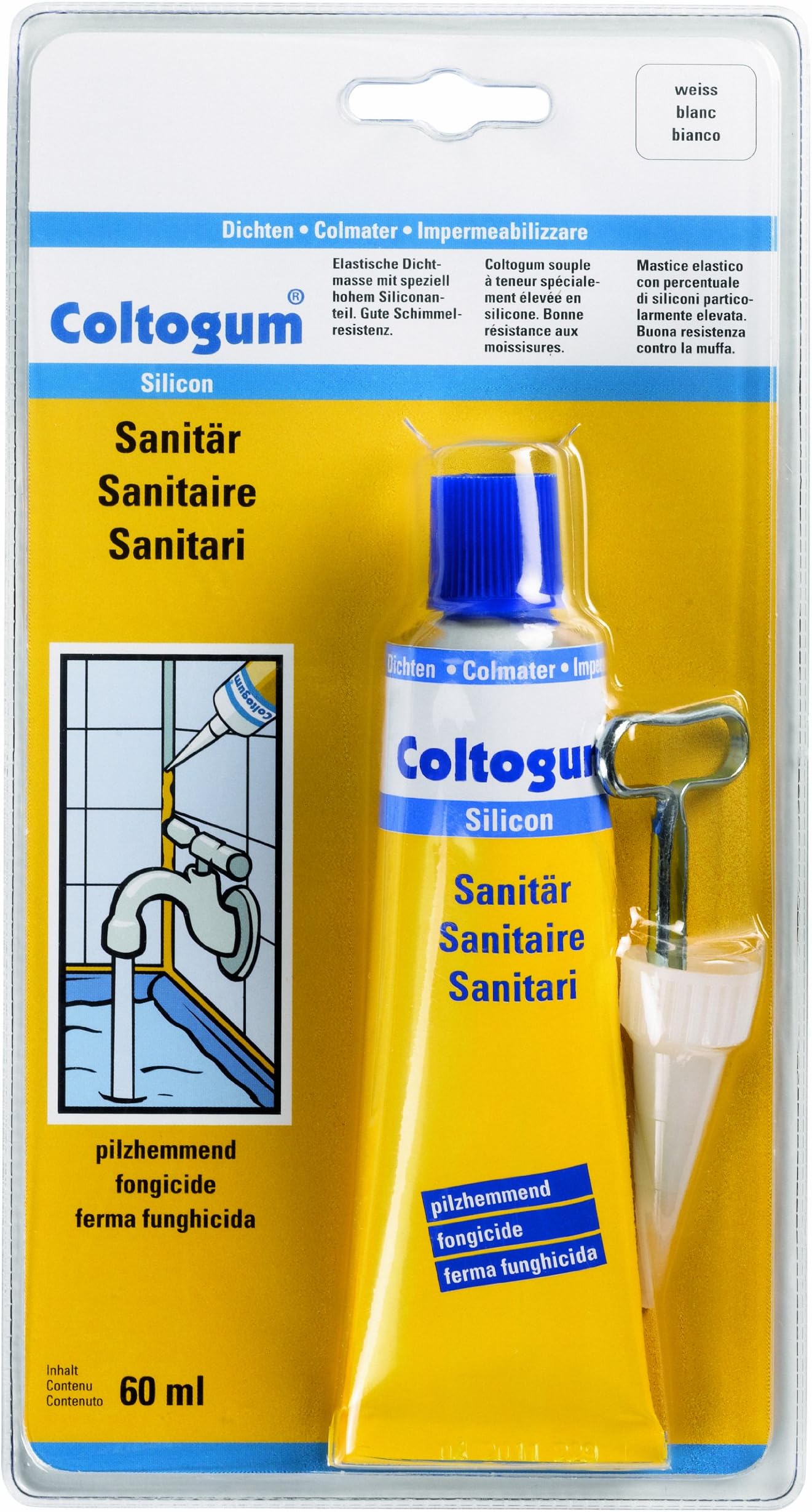 Coltogum 163195 Sealing Agent Sanitary 60 ml Grey