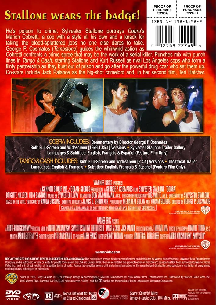 Amazon.com: Action Double Feature: Cobra / Tango & Cash