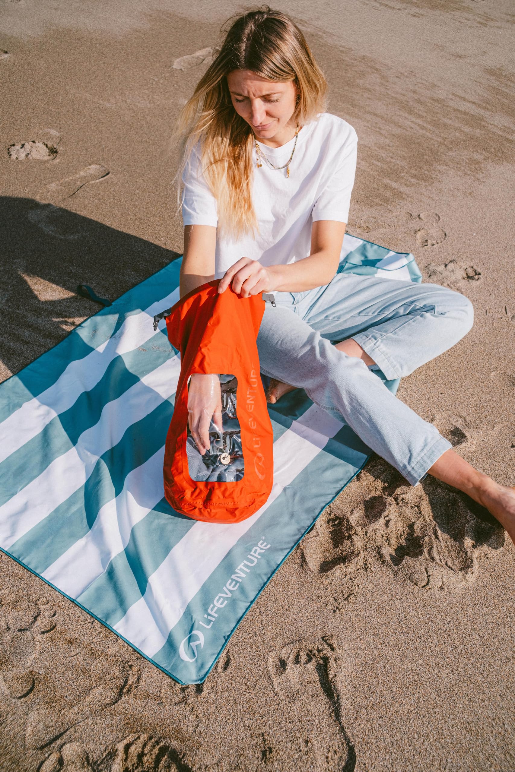 Lifeventure Stormlight, sacca impermeabile in silicone Rip-Stop 70D con cuciture completamente nastrate, chiusura arrotolabile, impermeabile, per viaggi avventurosi
