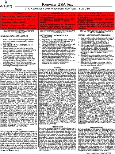Miniatura 3 de Fairview Regulador de propano compacto de primera etapa GR918C