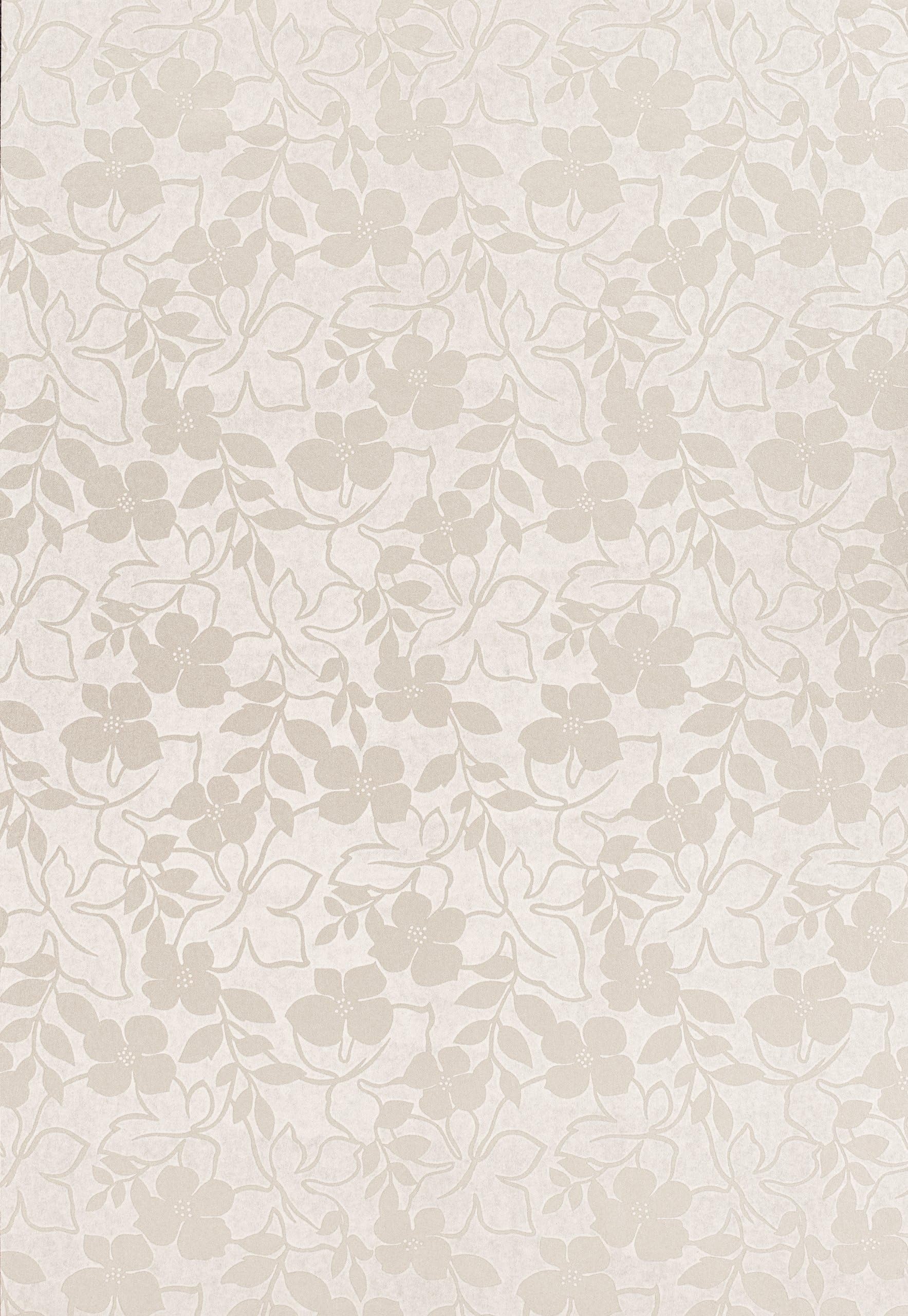 – Designer Nonwoven Wallpaper Sample - Silver Floral Dreams (Silver/Gold)