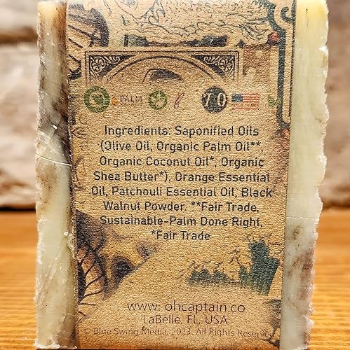 Miniatura 3 de Oh Captain! DAD FACTOR Soap A TributeTo Dads! - Madera de cedro, pachulí y naranja quemada - Barras de jabón naturales resistentes para hombre