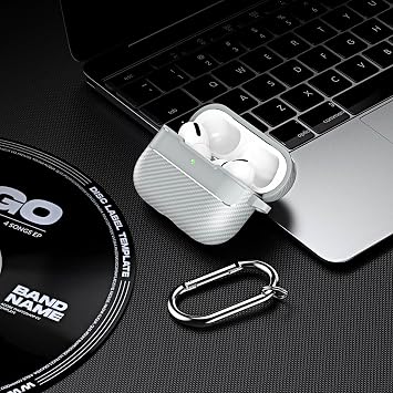 AirPods Pro 3. Nesil Uyumlu Karbon Fiber Hybrid Polymer Technology Premium Kulaklık Kılıfı ve 3'ü 1 Arada Bluetooth Kulaklık Temizleme Kalemi Seti (Gri)