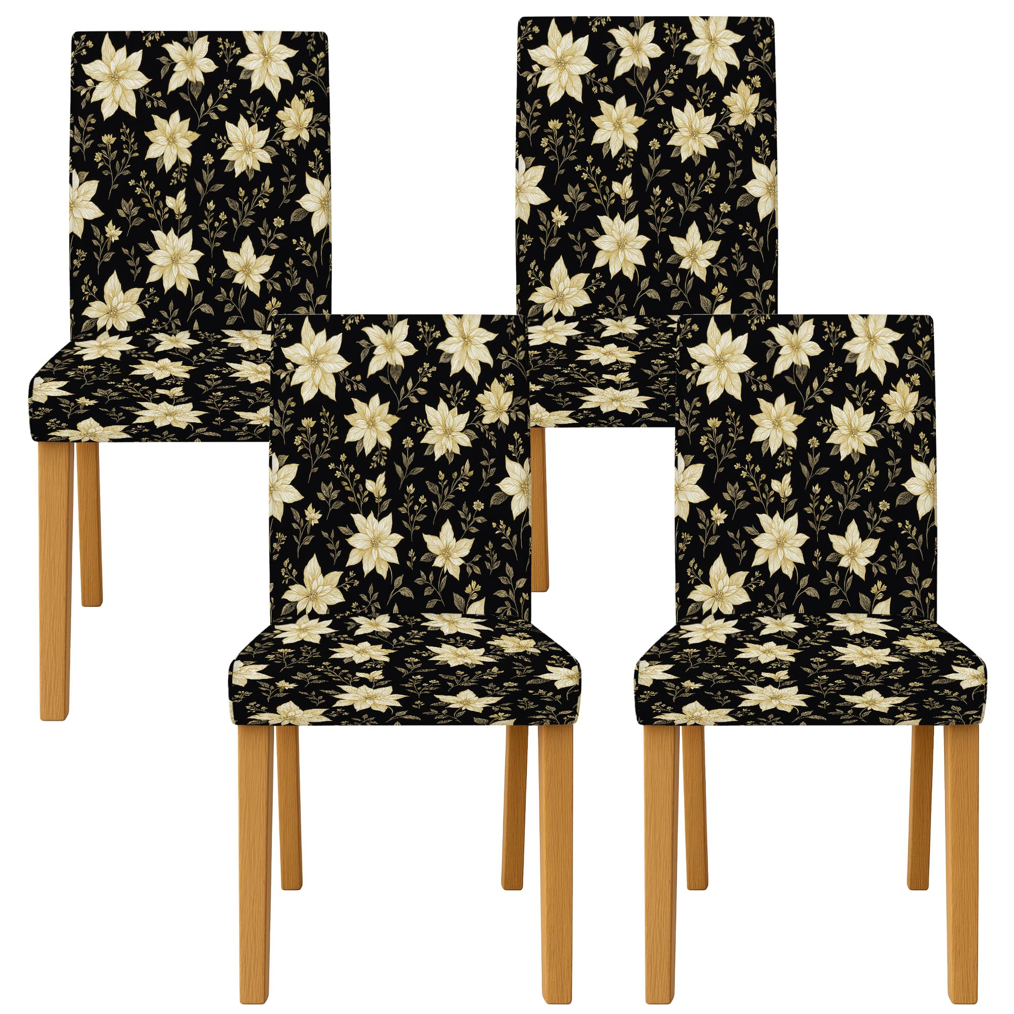 Housse de chaise à motif floral idéale pour illuminer vos dîners en famille