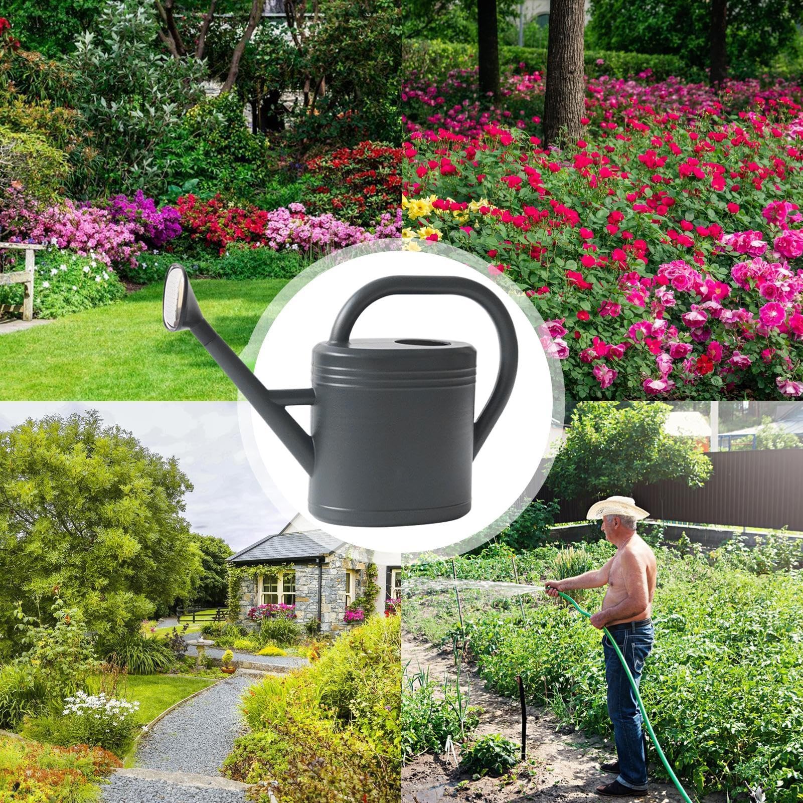 Blumen Gießkanne 3L Mit Tragbarer Und Abnehmbarer Langer Tülle Für | Indoor Gießkanne Für Zuhause Für Draußen, Haus, Weihnachten, Terrasse, , Rasen, Gartengestaltung, Hinterhof, Inne