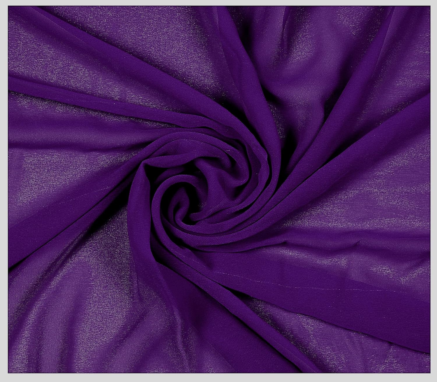 MDS Pack of 10 Yard Chiffon Fabric, Sheer Soft Draping Fabric Bolt for Wedding Party Backdrop Arch Decoration, Apparel Bridal Dress Sewing DIY Crafts Solid Gauze Fabrics 44” Wide - Cadbury Purple