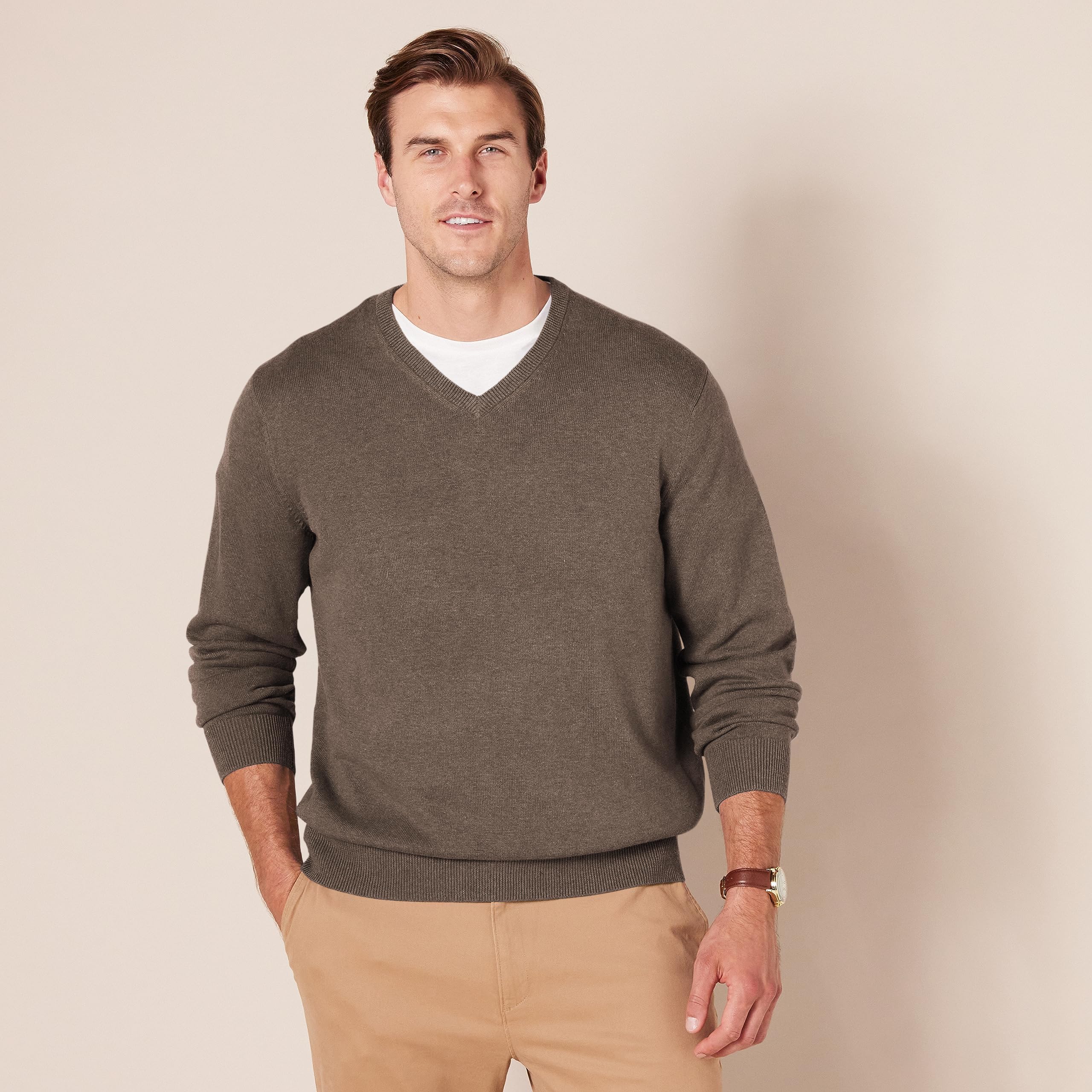 Amazon Essentials Hombre Jersey con Cuello en V (Disponible en Tallas Grandes y Altas)