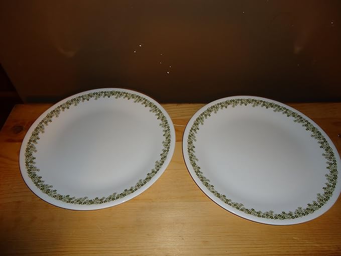 VINTAGE Corelle SPRING BLOSSOM Green 10 1/4" Diameter