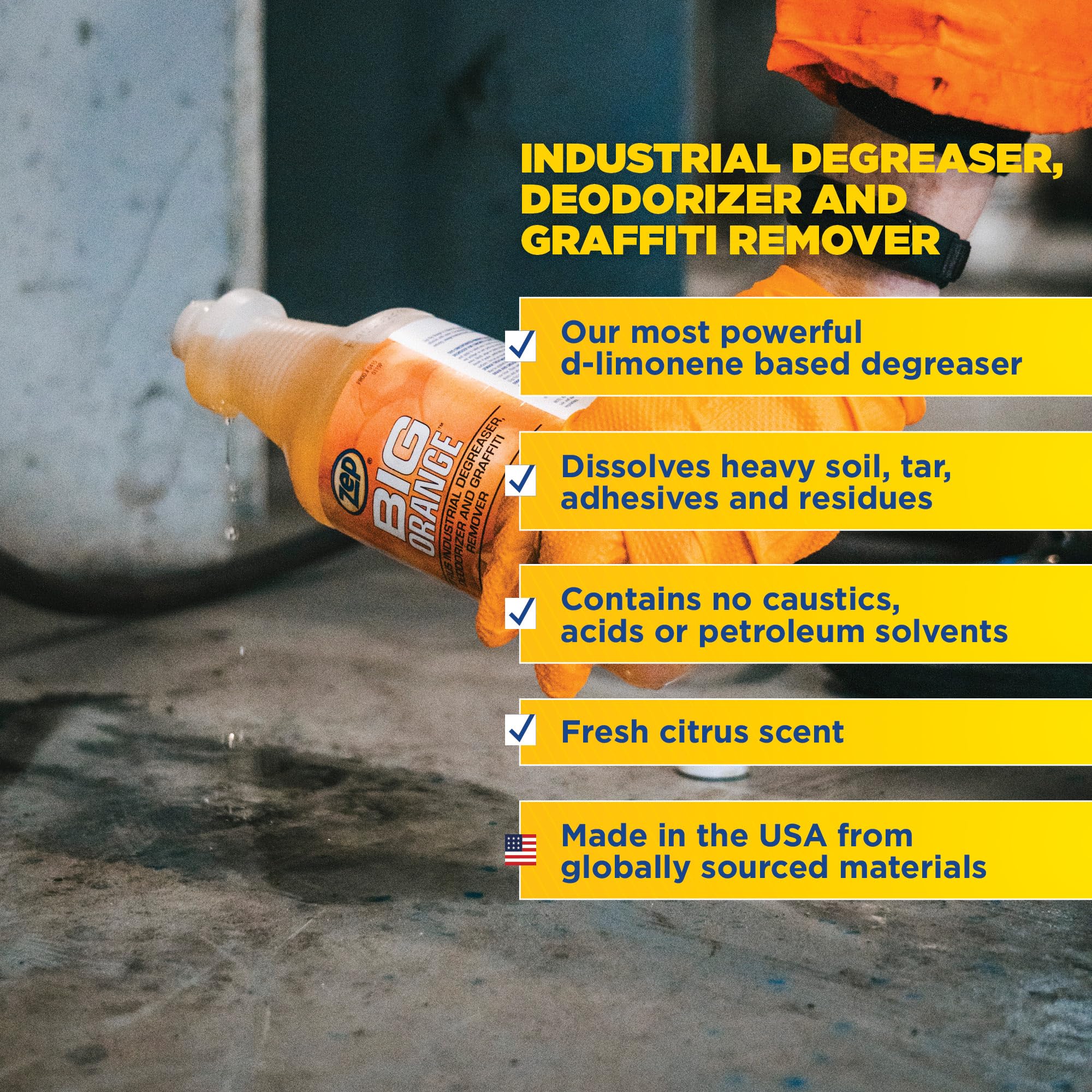 Amazon.com: Zep Big Orange Liquid Citrus Solvent Degreaser - 32 oz