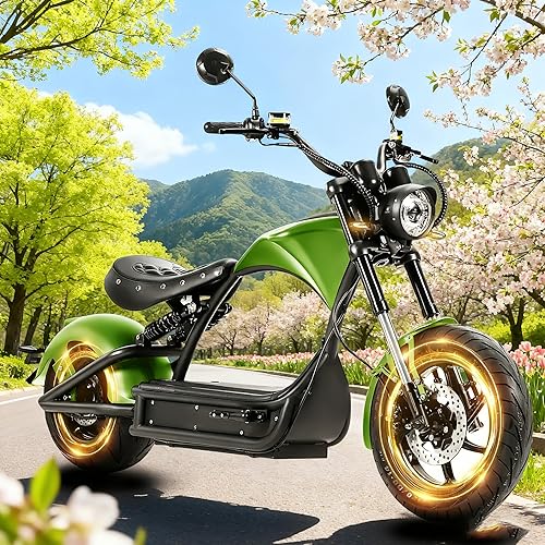 eAhora Peak 6000W M1P Pro 50MPH Electric Motorcycle for Adults 60V 42AH 55 Miles Long Range Electric Motorcycle, Full Suspension Dual Hydraulic Brake Dot Approved Motorcycle for Commuting