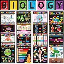 23Pcs Science Posters for Classroom Middle School Supplies Colorful Biology Poster Classroom Decoration Life Science Posters Charts for Teachers High School Students Education Bulletin Wall Decor