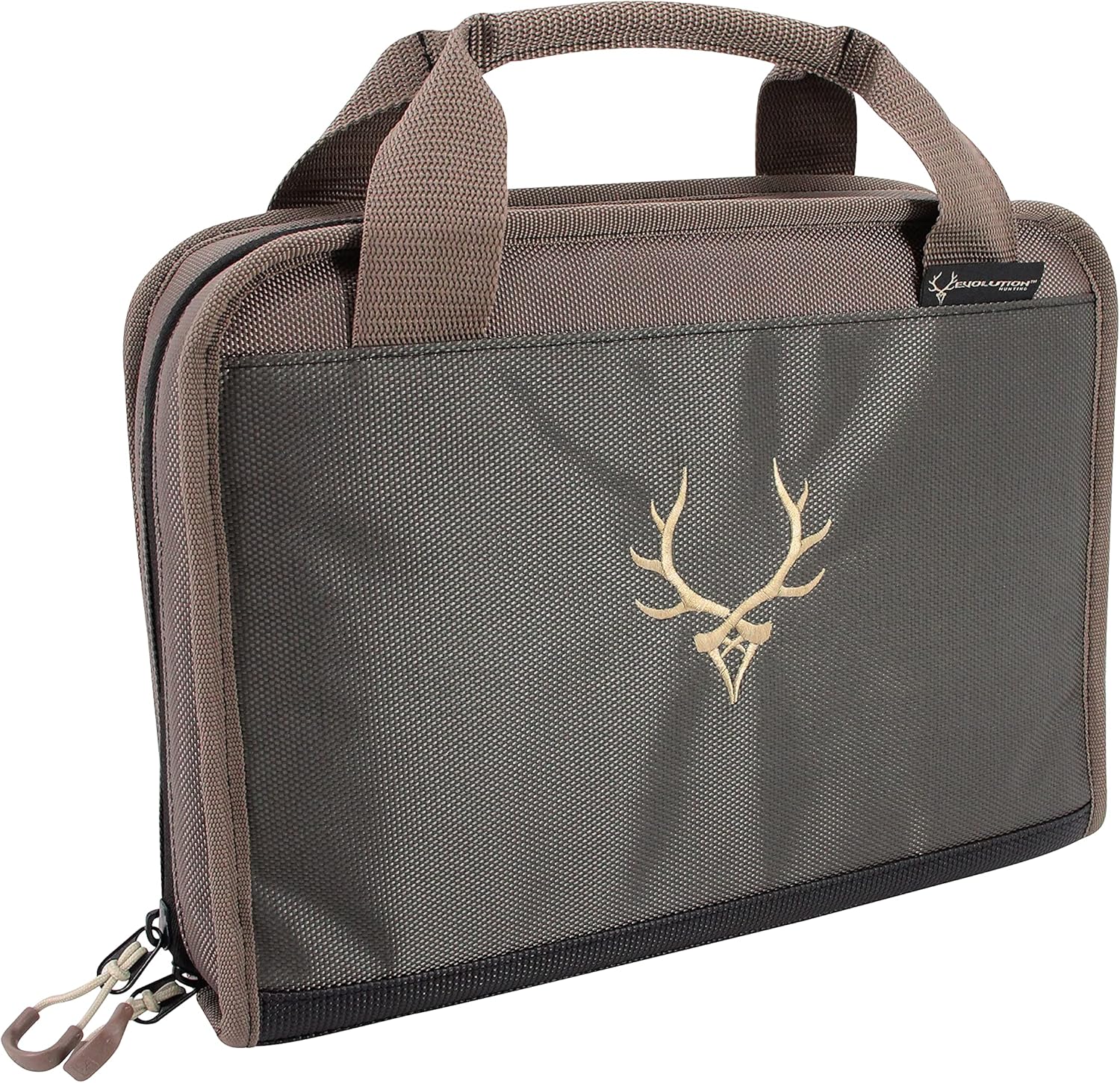 Evolution Outdoor Marksman Series Double Pistol Case – 13 in, 1680D, Gun Case with Fleece Lining, Hunting Gun Bag