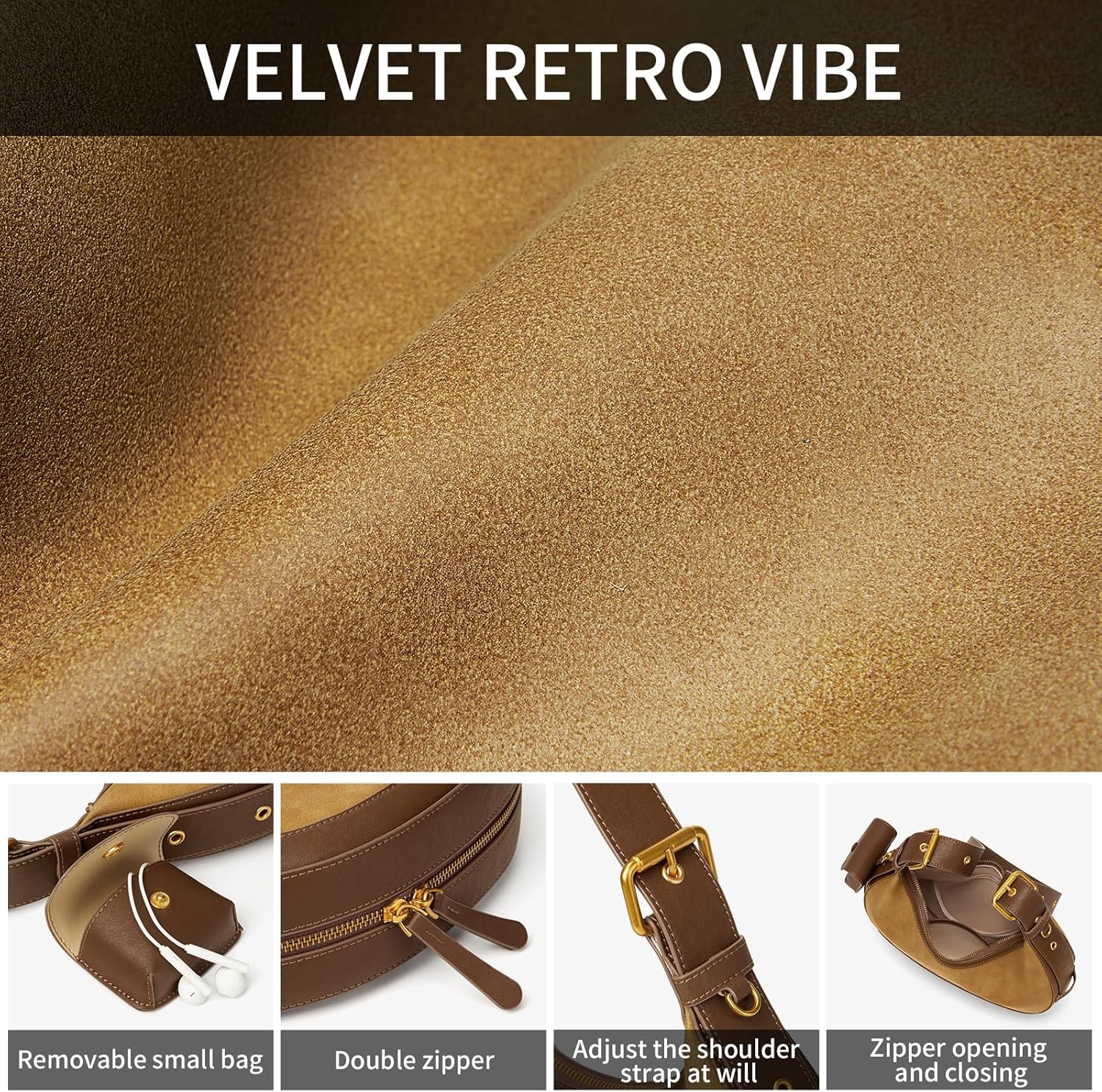 Cnoles Shoulder Bag For Women Cute Hobo Purses And Handbags Ladies Fashion Leather Crossbody Purse With Adjustable Strap