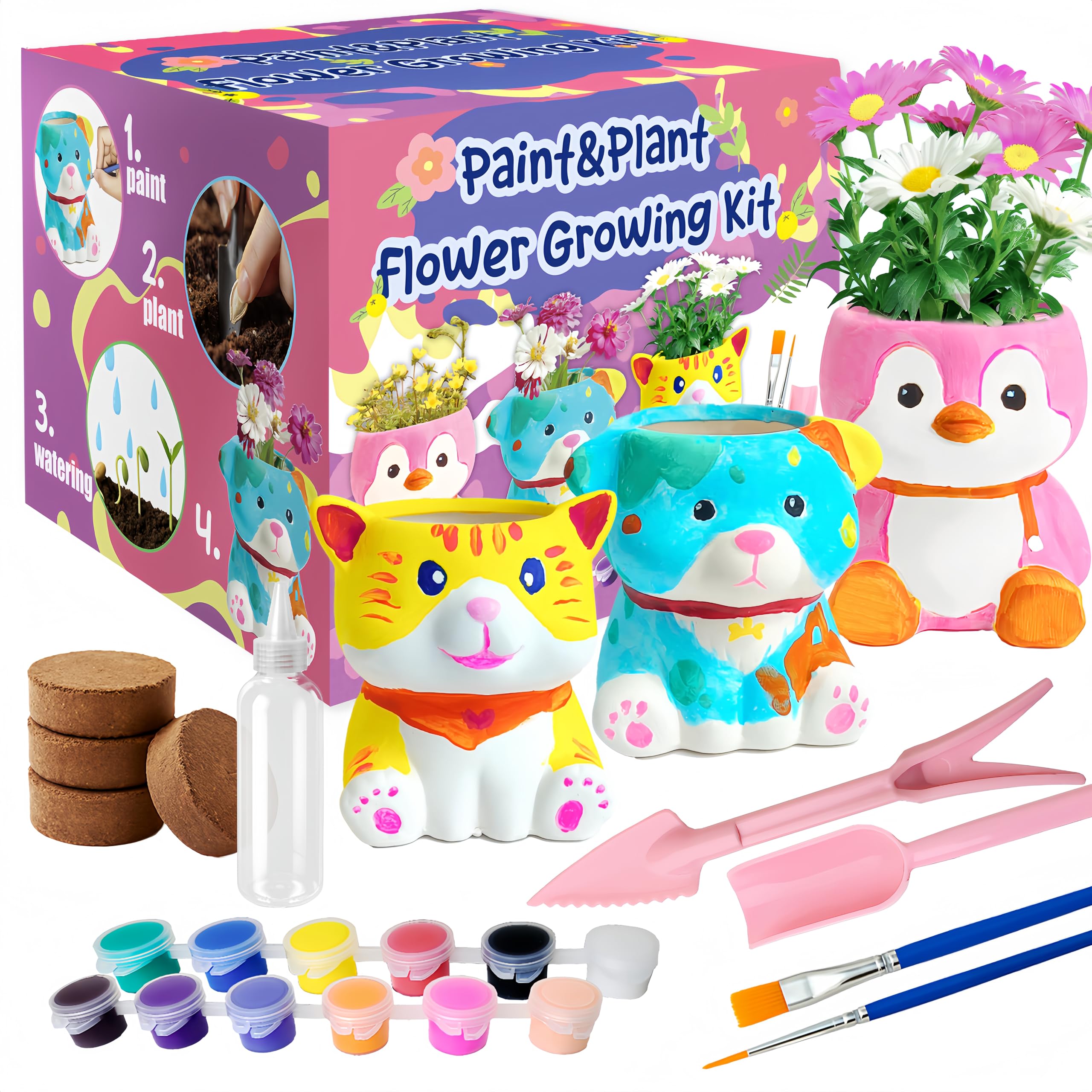 yasest Paint & Plant Flower Growing Kit for Kids