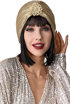 Amazon.com: BABEYOND Women's Turban Hat with Crystal Vintage Head