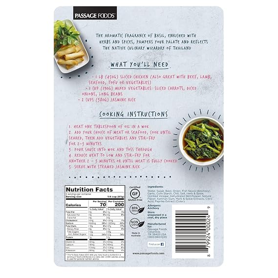 Passage Foods Thai Basil Chili Sauce (6x7OZ )