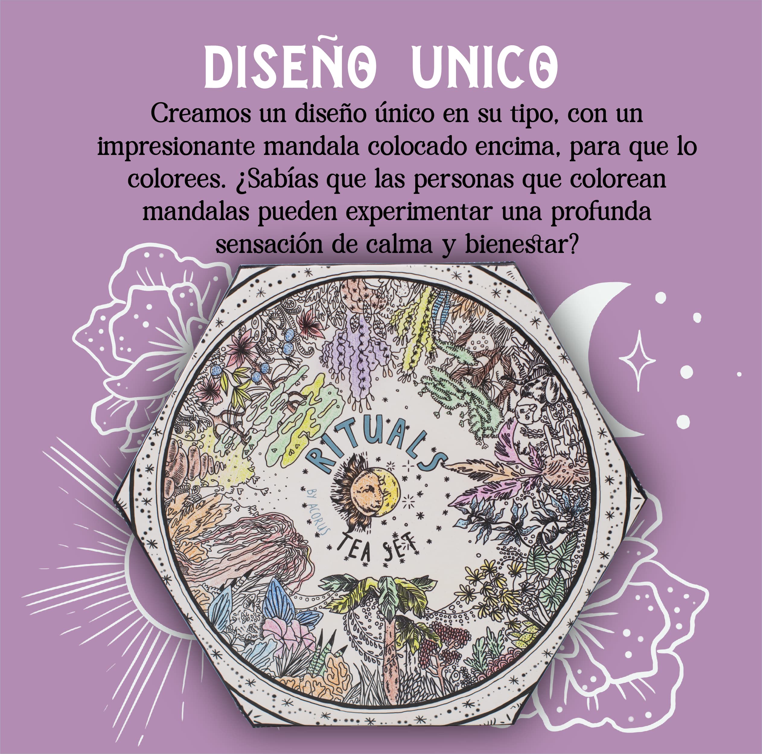 ACORUS | Surtido de té Rituals | Juego de regalo de caja de cesta de té surtido natural de 6 tés diferentes | Crea tus rituales diarios | Cuadro de selección grande | 60 bolsitas de te - 2