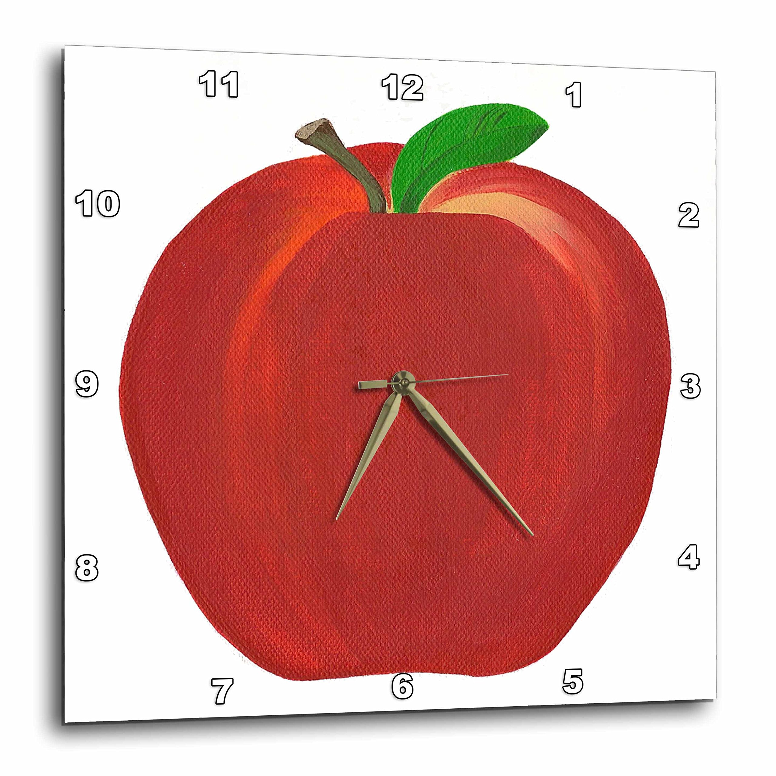 Horloge murale Pomme Rouge anti-panne d'encombrement 10x25,4 cm
