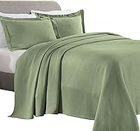 Vista 15 de Cubrecama doble Superior Diamond Solitaire de algodón de primera calidad Jacquard Matelassé con fundas de almohada a tono, color aguamarina, gris