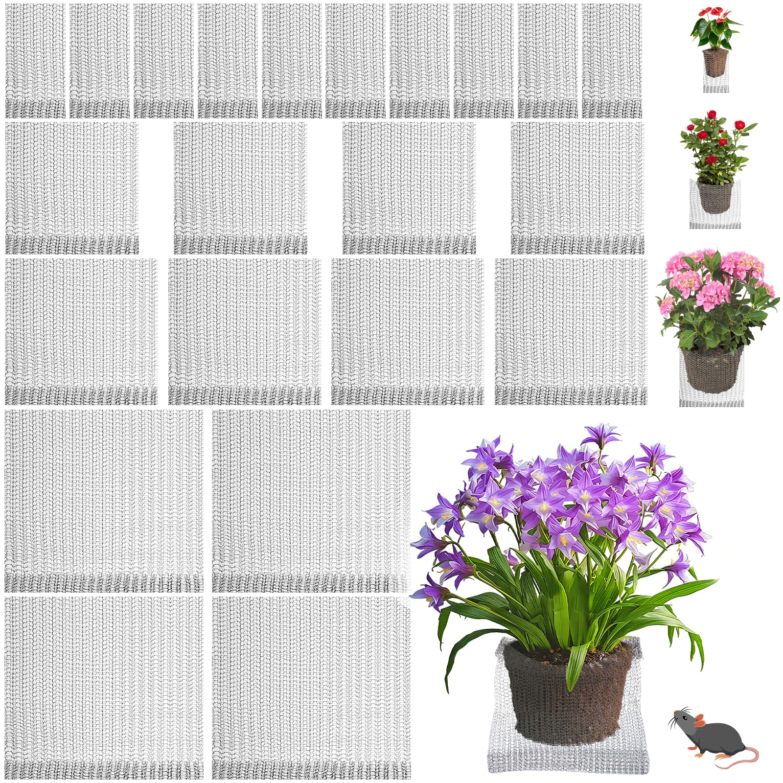 Photo 1 of 1 5 10 15 Gallon Gopher Baskets 22 Pcs, Stainless Steel Gophers Mesh Baskets Plant Root Protection Cage for Trees Flowers Bulbs Vegetables
