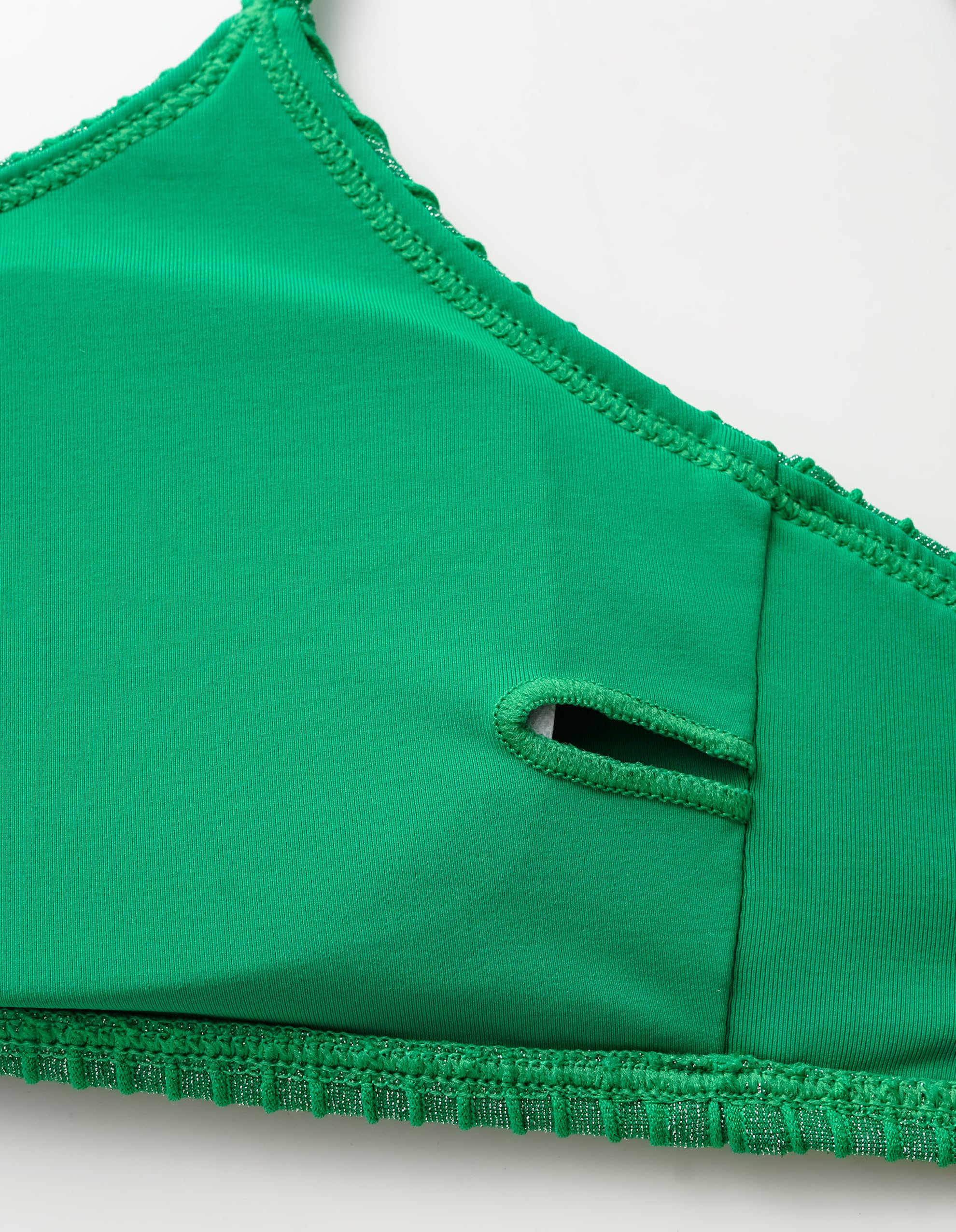 Conjunto de bikini para mujer, 2 piezas, ajustable, hueco, corte alto, traje de baño para mujer