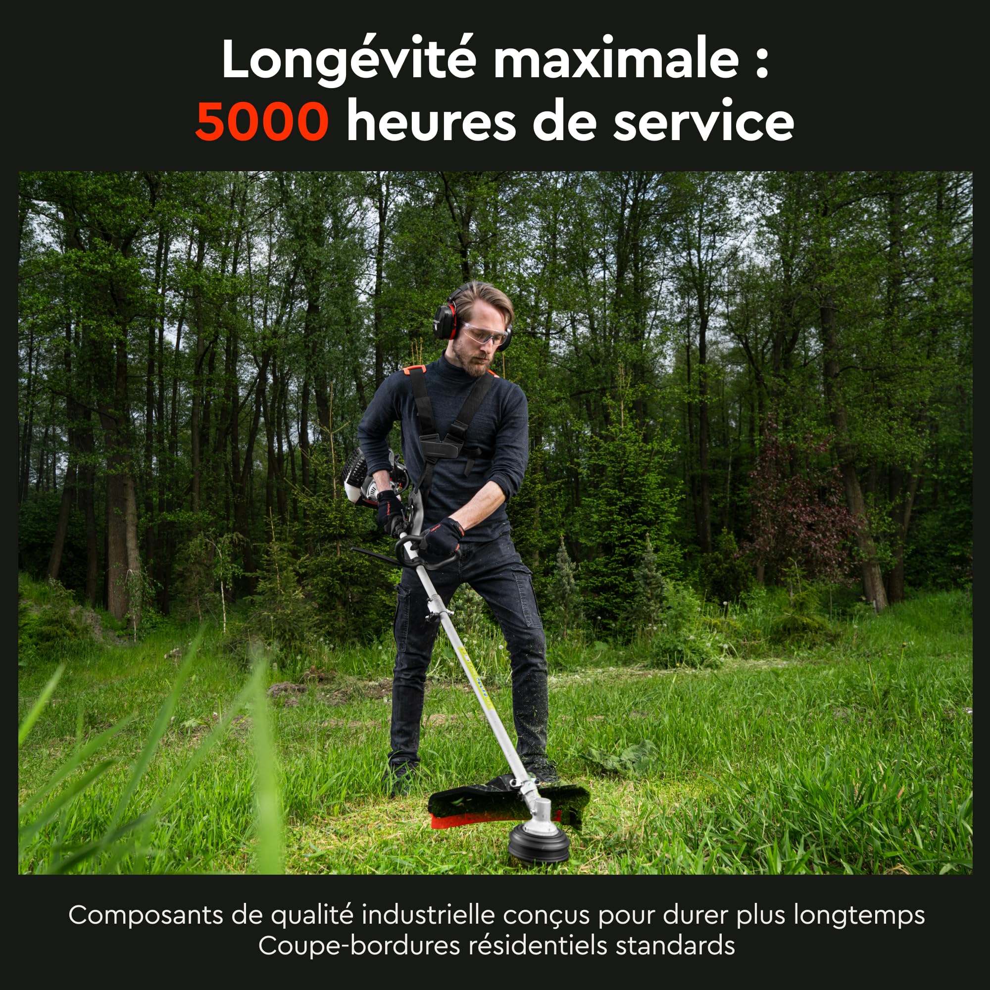 Débroussailleuse Thermique Dnipro-M 33M, 32,6cm³, avec Fil et Lame de 255mm