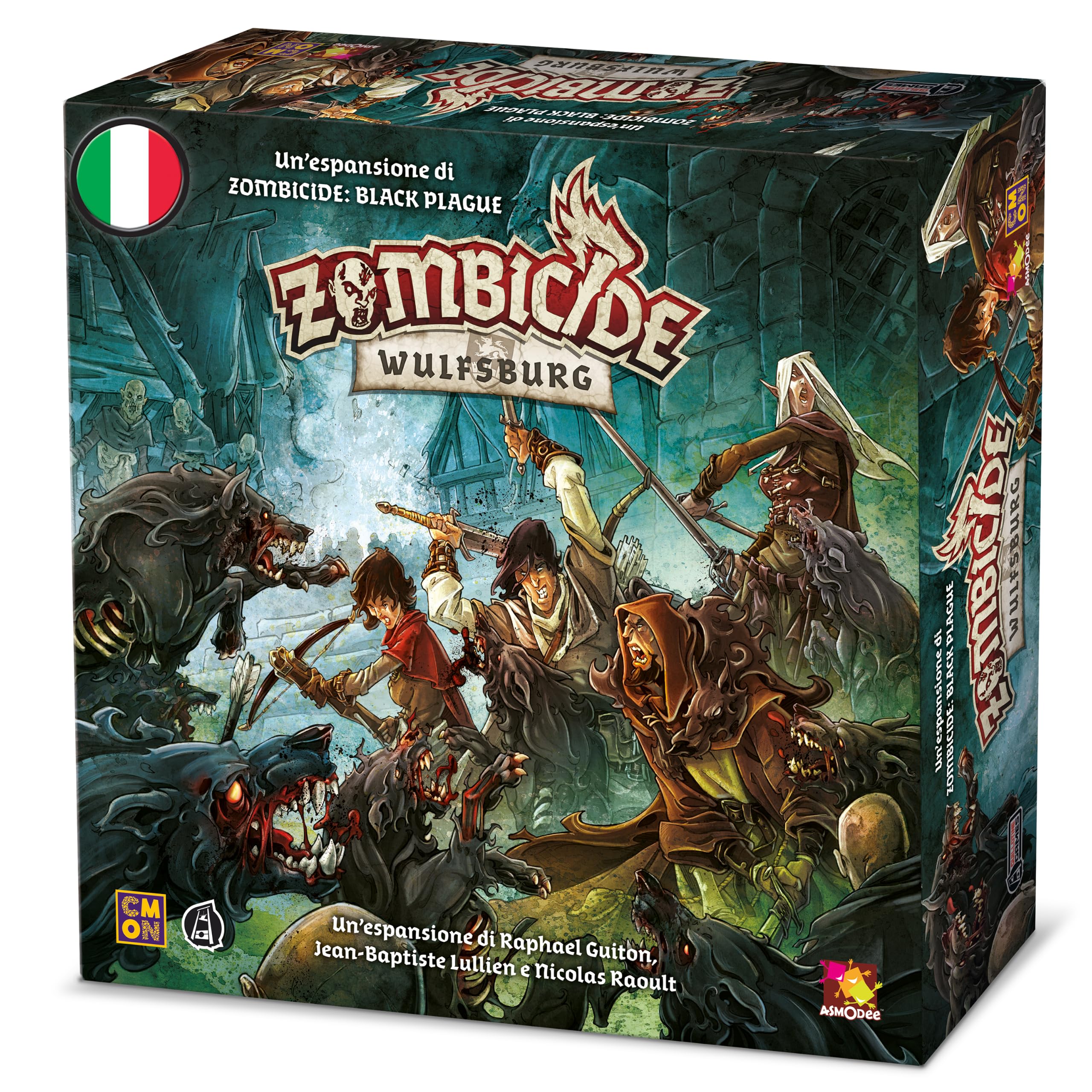 Asmodee Zombicide Black Plague: Wulfsburg, expansión Juego de Mesa, edición en Italiano